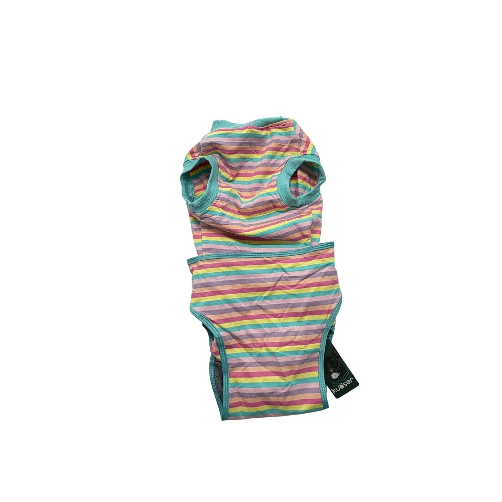 Kuoser Striped Pet Suit Multicolor Cotton Blend Size L NWT New
